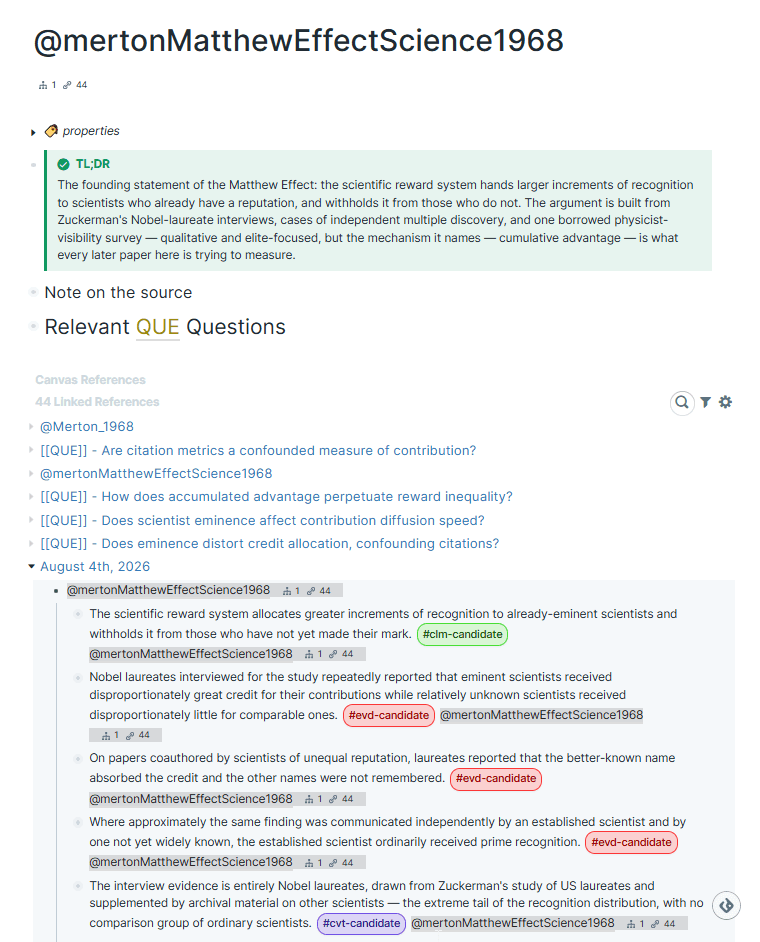 linked refs